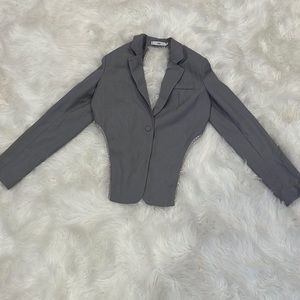 open back diamond blazer